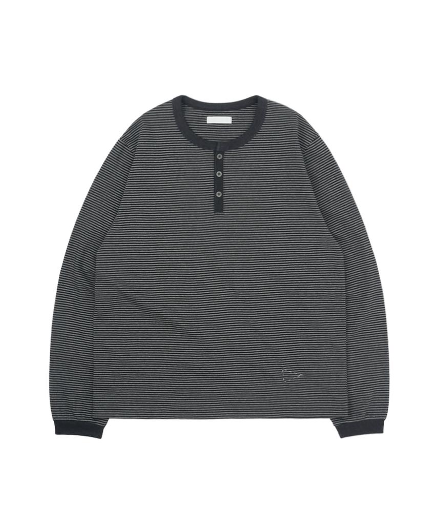 Sseonegteu St Henley Neck Ls Tee - Charcoal