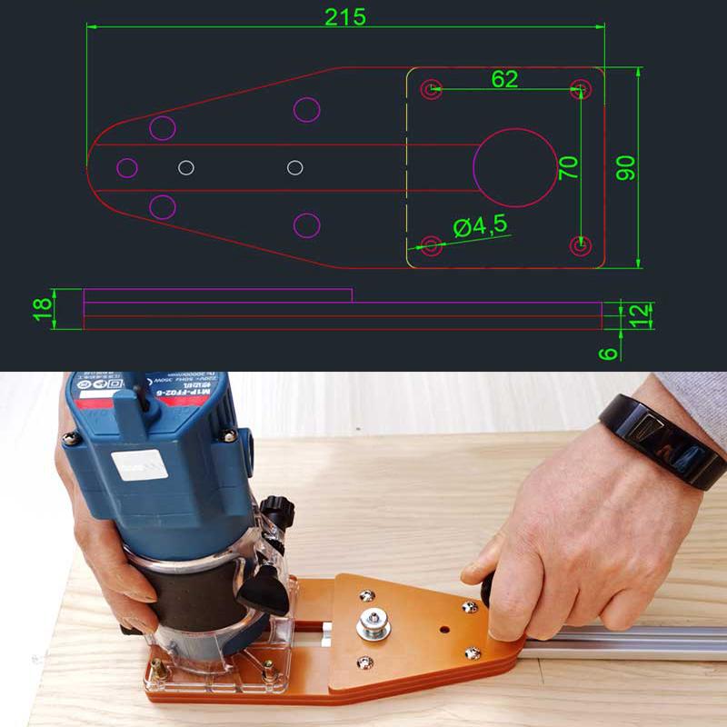 Circle Guide Kit Router Circle Cutter Jig For Cutting/Routing Small&Large Circles From 2cm Up 36cm Diamete For Edging Projects