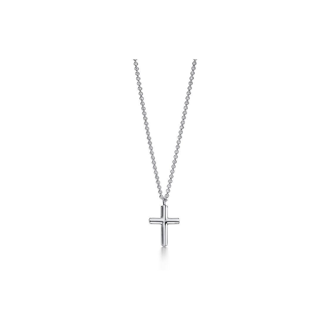 Tiffany Hollow Silver Cross Necklace Men necklaces 21344273 Silver,F
