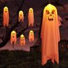Halloween Decorative Lights Fabric Ghost Light Outdoor Scene Atmosphere Props for Backyard Garden Decor Horror Ghost LED Lights