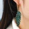Ebay Vintage Long Tassel Leaf Feather Ear Hanging Earrings Earrings