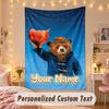 Custom Personalized Tapestry,Paddington Print Custom Name Text Wall Art Hanging for Bedroom