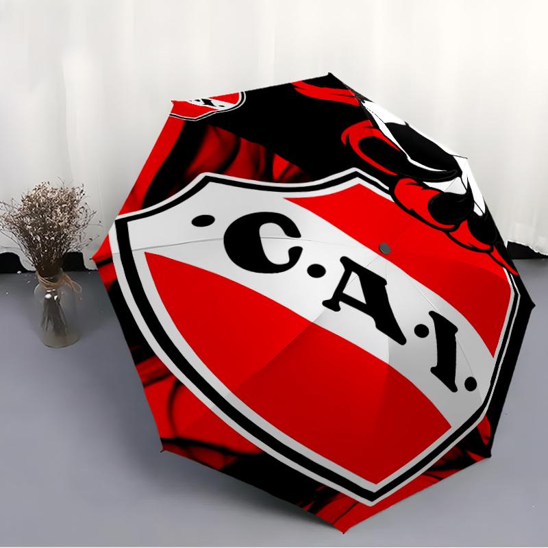 Printed Club Atlético Independiente Folding Umbrella,Outdoor,Leisure,And Travel Umbrella,Durable Umbrella Fabric,Birthday And Holiday Gift