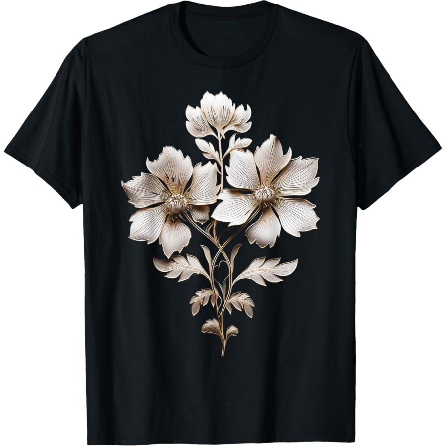 Цветочная скульптура Искусство Графический мотив Цветочная футболка S