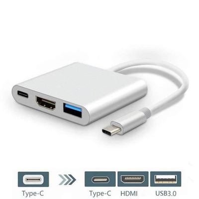 Type-c To Hdmi Three-in-one Adapter Cable Usb3.1 Multi-function Docking Station 4k Aluminum Shell Converter