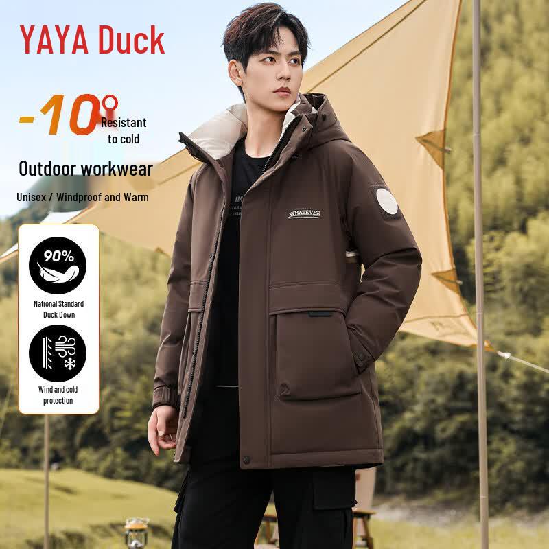 YAYA Men s Thickened Mid-Length Down Jacket 175