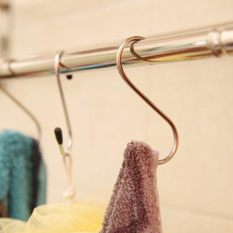 S ფორმის მრავალფუნქციური უჟანგავი ფოლადის ჩამოსაკიდი კაუჭის საკიდი სამზარეულოს, ბარის, აბაზანის და საძინებლის შესანახი ხელსაწყოებისთვის