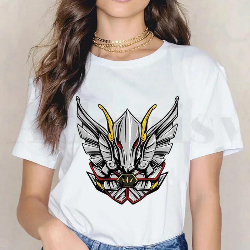 Saint Seiya Knights Of The Zodiac Burn Cosmos Short Sleeve Female Tops Harajuku VintageT Shirts Women's T-shirt