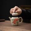 Hand Drawn Beautiful Peach Flowers Teapot Tea Maker Tea Kettle Tea Ceremony Lady Tea Set Kungfu Tea Set Single Pot Tea Brewing