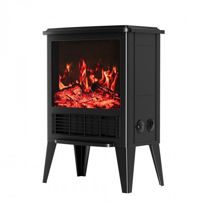 

Электрический камин с имитацией пламени в европейском стиле - энергоэффективный для домашнего использования European style heater чёрный