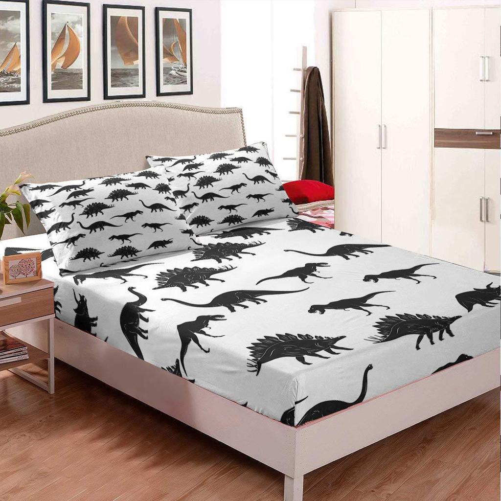 Forest Elk Pattern Sheet Three-Piece Digital Printed Sheet Bedding Set Adult Children
