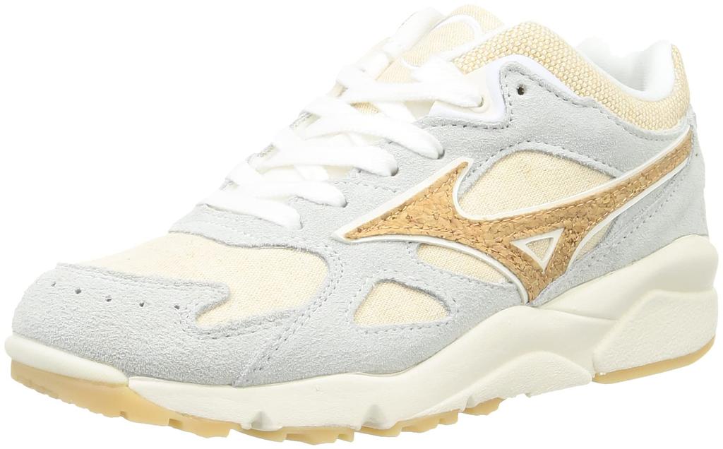Mizuno Sky Medal Undyed Size 2E Sneakers, White/Cork, 23.5 cm,