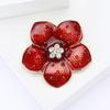 Stylish Simple Alloy Enamel Poppy Brooch Versatile Creative Women'S Clothing Brooch Ornament Pin