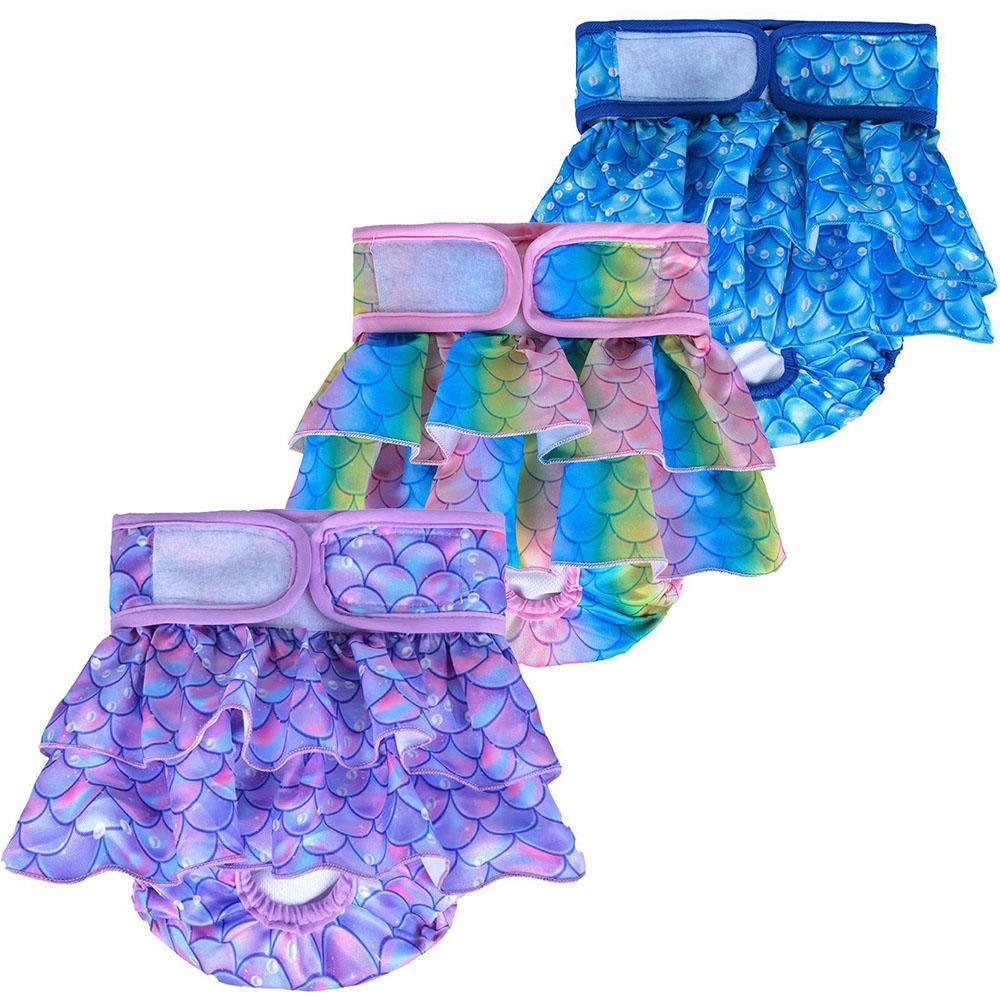 

Female Dog Diapers for Heat Cycle No Leak Reusable Dog Period Diapers Dresses Highly Absorbent Doggy Diapers Female Pet Products XS синий