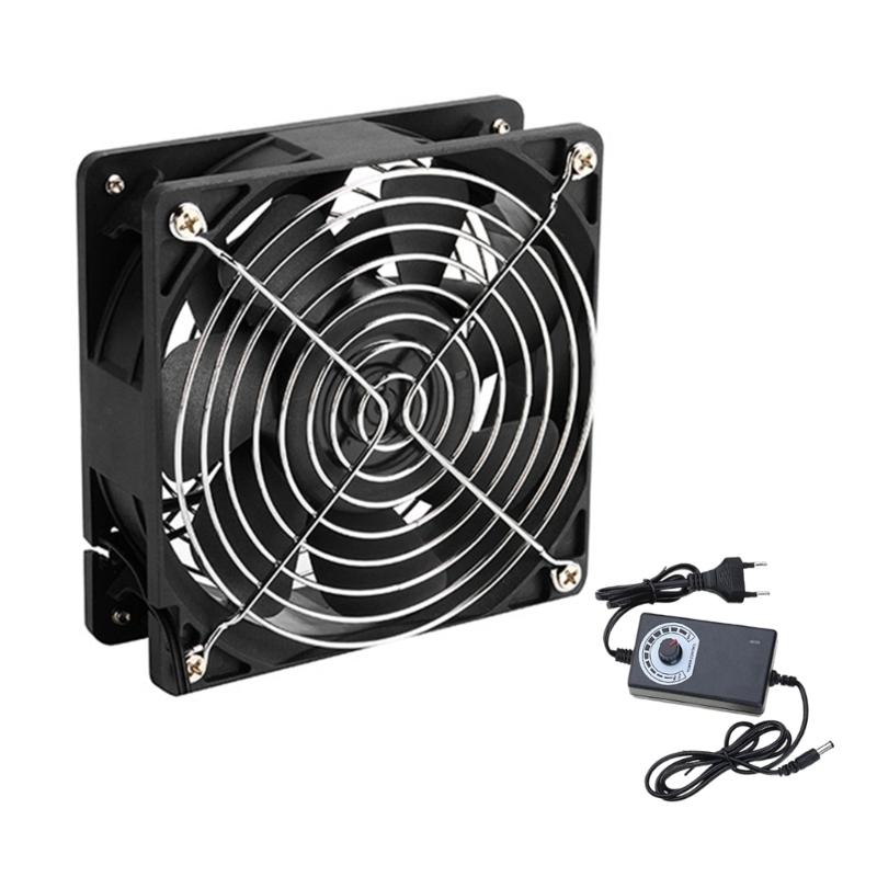 Мощный осевой вентилятор 12038, 110 В переменного тока, 120 В, высокий воздушный поток, охлаждение, для DIY-электроники, систем вентиляции и вытяжки