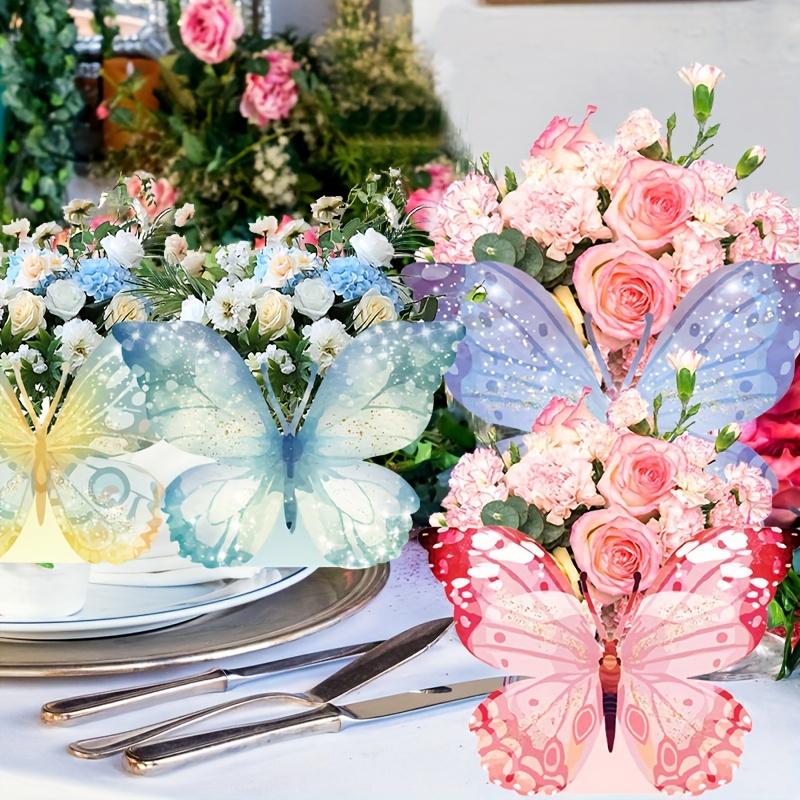 12pcs Three-dimensional Butterfly Party White Card Paper Box