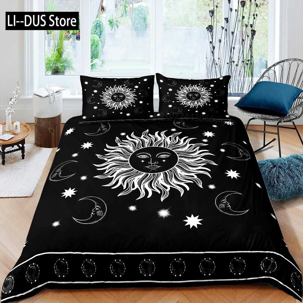 

Comforter Mandala Yellow Sun Moon Bohemian Exotic Twin Bedding Set Bedclothes For Teen Polyester Double Queen King Comforter (quilt)-EU Single(135*200cm)3pcs