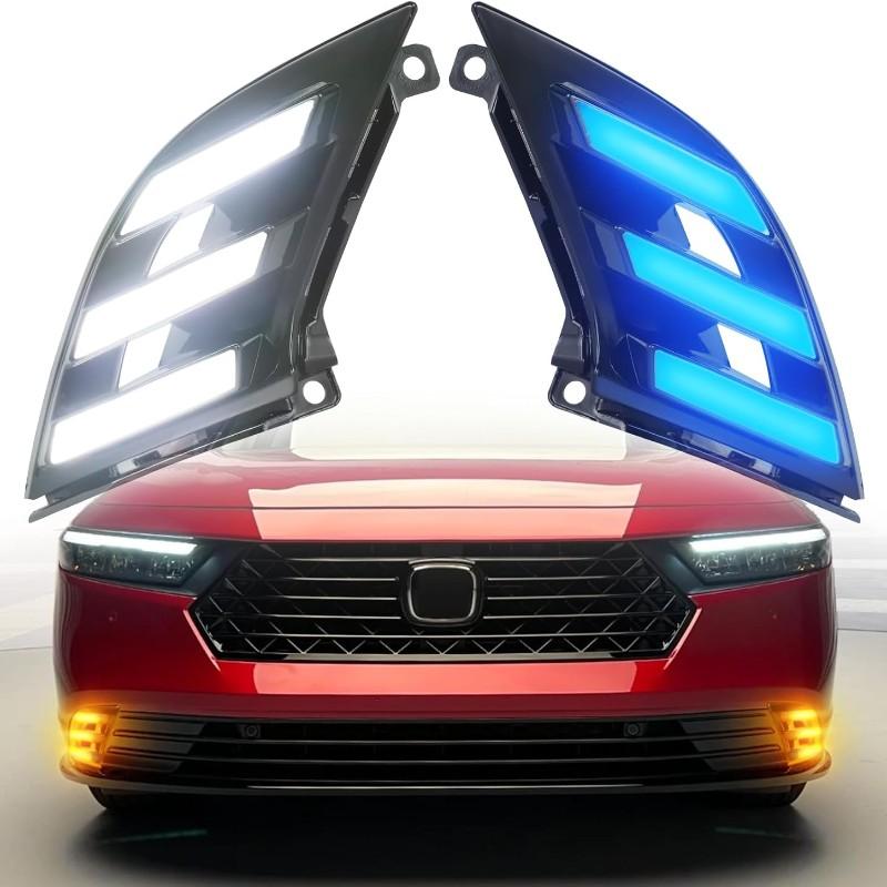 LED Fog Light For Honda Accord 2023-2025 Daytime Running Light Sequential Amber Turn Signal Light чёрный