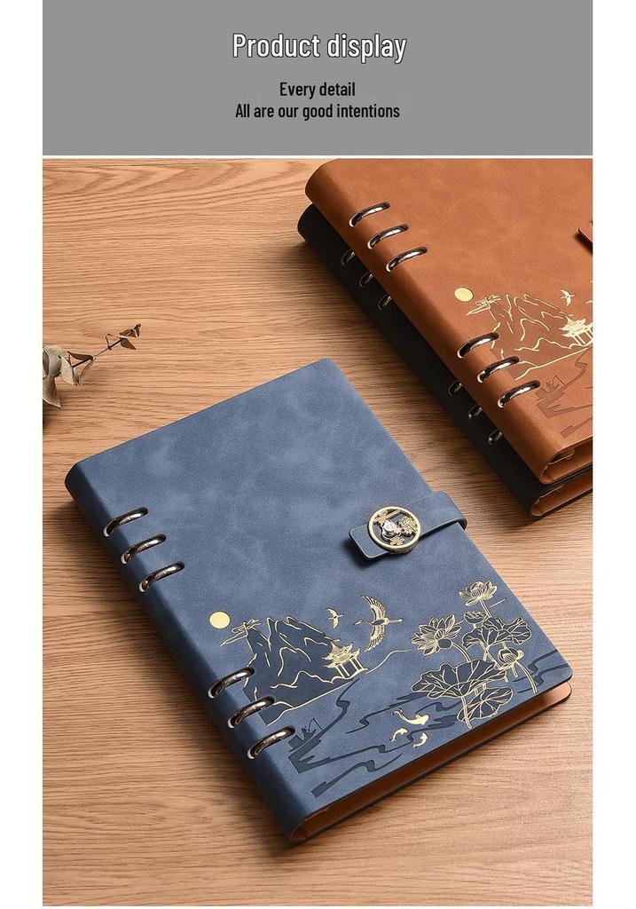 Chinese Style Business Gift Set: Loose-Leaf Notebook with Daolin Paper