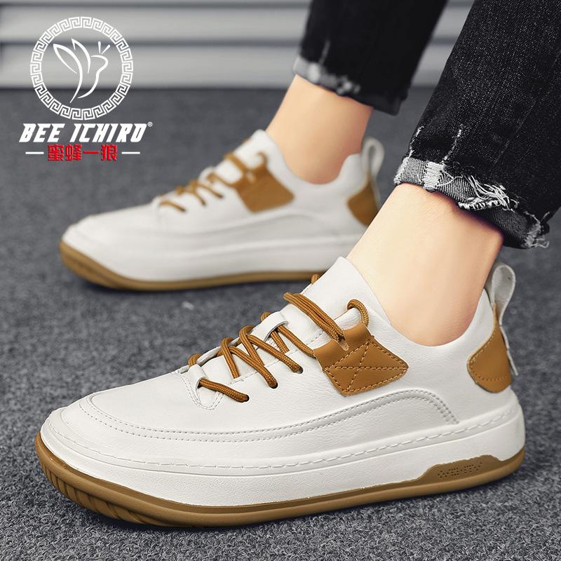 Men's shoes new spring and summer versatile casual shoes trendy men's leather shoes retro business board shoes