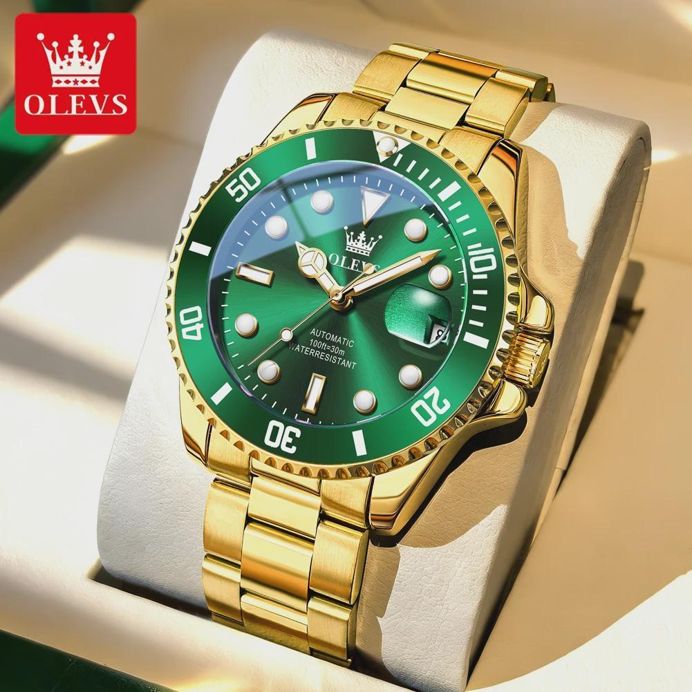 OLEVS Orologio Meccanico da Uomo Lusso Business Impermeabile Luminoso Automatico Classico Orologi da Polso Eleganti da Uomo