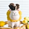 Cream Style Cartoon Pen Holder Little Lion Stationery Organizer Pencil Storage Box  Student