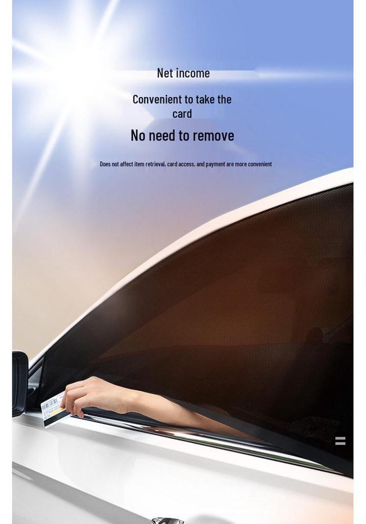 Japanese Car Window Sunshade & Mosquito Screen - Heat Insulation & Insect Protection Curtain