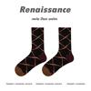 Renaissance Polka Dot Combed Cotton Women's Mid-Tube Socks - Breathable, Sweat-Absorbent, Trendy Slim Fit for Students