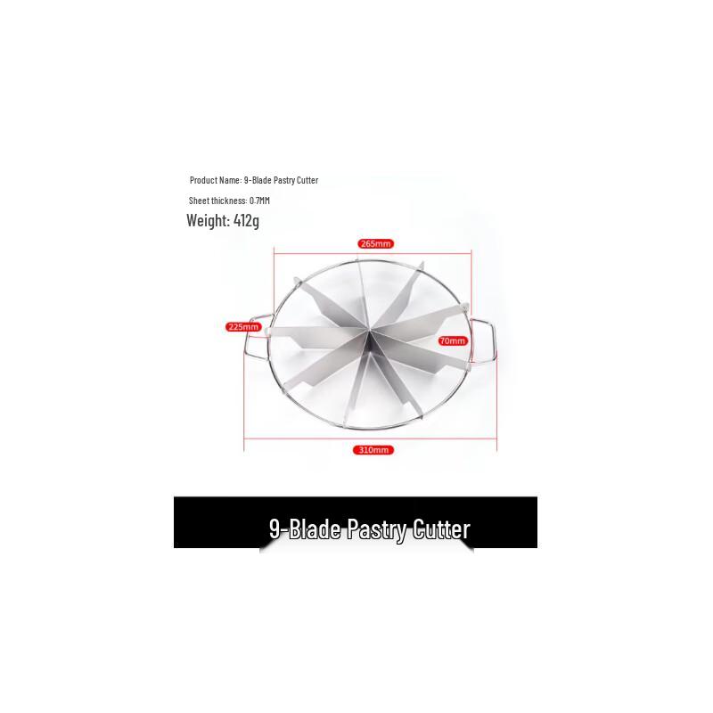 Likaide Stainless Steel Cake Slicer (9-Blade)