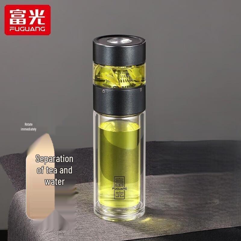 Fuguang Shanshui Double-Layer Glass Tea Infuser Cup