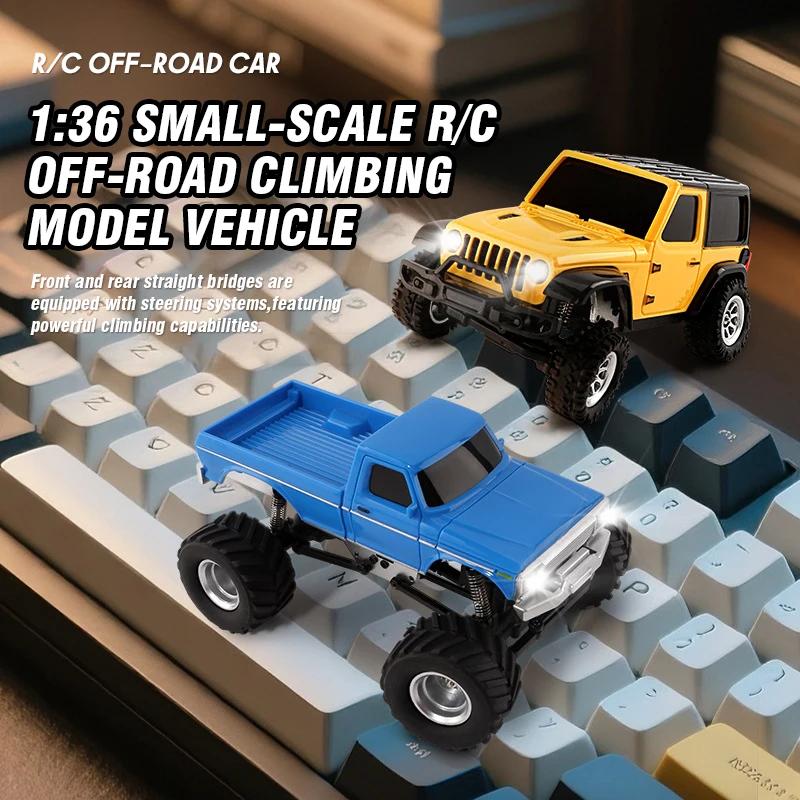 Non-Toxic 1/36 Mini 4Wd Climbing Car Rc Off Road Truck Racing Buggy Vehicle Full-Scale Drive 2.4G Remote-Controlled Toy Christmas Gift Children