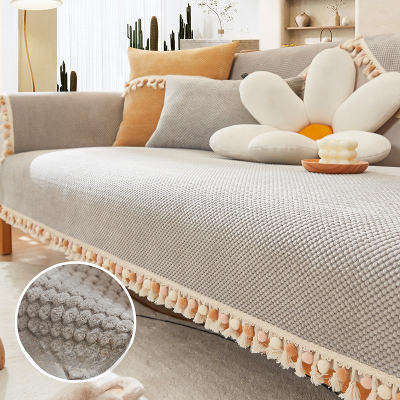 Chenille Non-Slip Sofa Cushion Anti-Scratching Sofa Cover Modern Minimalist Cover Towel