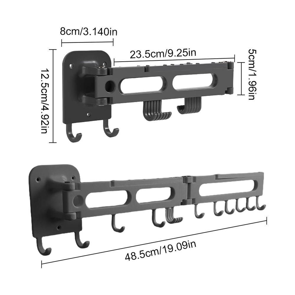 

Kitchen Utensil Hanger Kitchen Wall Hanger Folding Utensil Racks Space Saving Adhesive Wall Hooks Utility Hooks Kitchen Utensil сірий колір