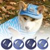 NEW Summer Adjustable Pet Hat Leaky Ear Sunscreen Sunshade Linen Cowboy Puppy Hat Sun Cap Visor Cute Outdoor Sport Hat for Cat