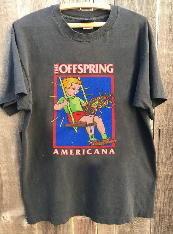 The Offspring American Tour 1999s Retro Charcoal Cotton Shirt Unisex KH16781 Unisex T-Shirt XXL