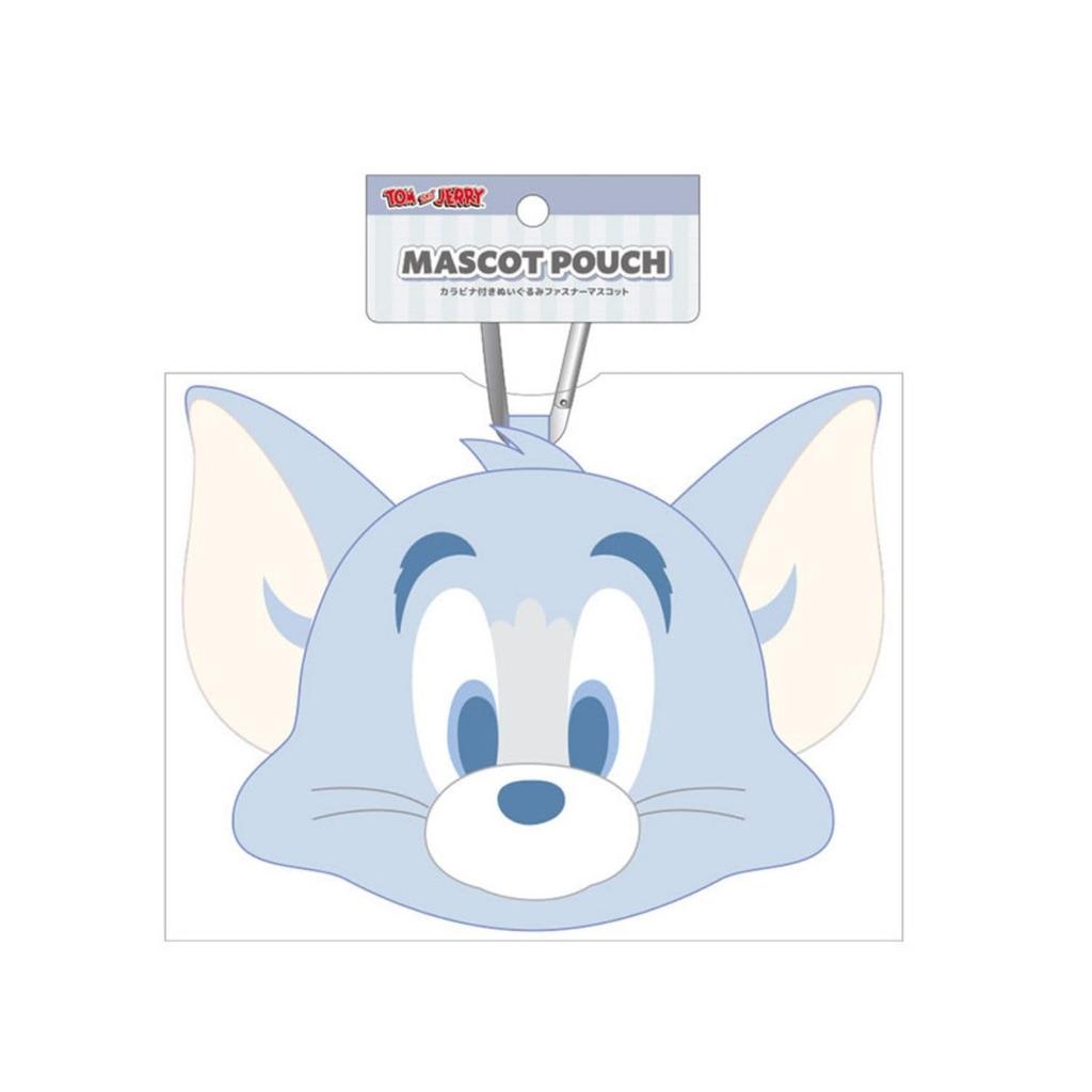 Tees Factory Tom and Jerry Plush Toy with Carabiner, Zipper Mascot, Dusty ColorTom, Approx. H136xW174xD65mm (TJ-5546995DT)