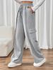 Women's Elastic High Waist Patchwork Straight-Leg Pants - 2025 New European & American Style