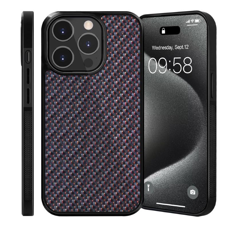 Gloss Carbon Fiber Case for iPhone 11 Pro 100% Real Carbon Fiber Phone Back Full Cover case for iPhone 16pro Max