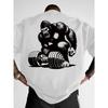 Gorilla Lifting Dumbbell Graphic Tee for Men Round Neck Cotton Casual T-Shirt
