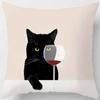 Cat Is Leisure Life Square Pillowcase for Home Decoration Car Sofa Cushion Cover Outdoor Seat Decoration Accessories 45x45cm