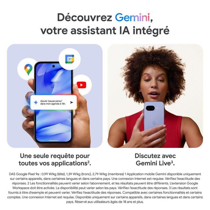 Smartphone Google Pixel 9a 6,3" 5G Double SIM 128 Go Noir Volcanique - Very good condition
