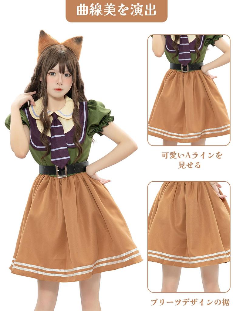 DECEED Halloween Judy and Nick Cute Rabbit Police Con Man Lolita Style for Animal Metropolis Police Set Con Size Cosplay, Costume, Women, Cosplay,