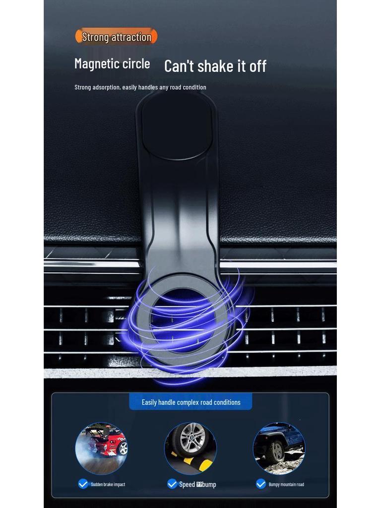Magnetic Car Dashboard Phone Holder - Foldable & MagSafe Compatible
