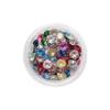 33-Cut Colored Pointed Rhinestones for Nail Art - Dazzling Multi-Faceted Round Stones, Ideal for DIY Filling and Stacking.