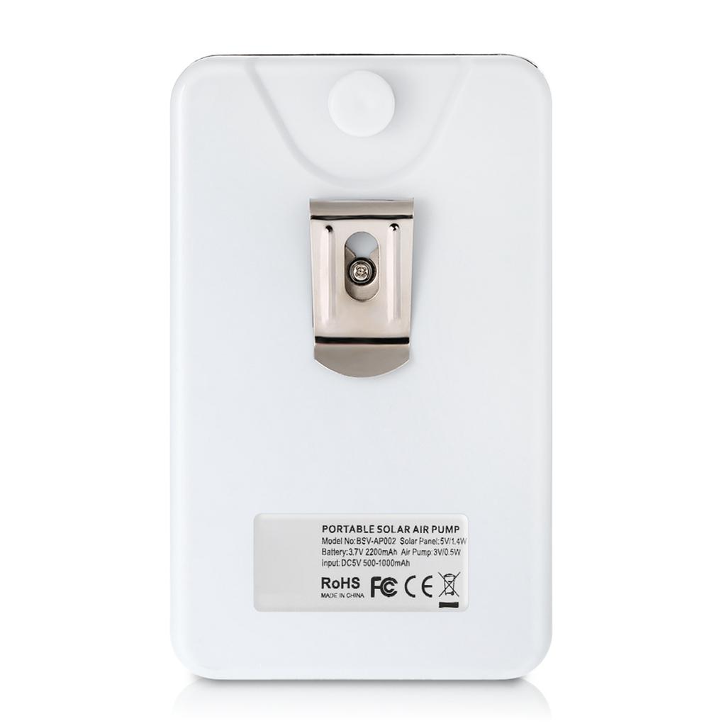 AC DC Solar Sauerstoffpumpe USB Wiederaufladbare Aquarienluftpumpe mit Luftschlauch für Aquarium Stromausfall Notfall