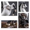 Standing Simulated Horse Figurine Vintage Miniature Pony Statue Resin Animal Sculpture Home Office Desktop Decoration Ornament
