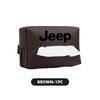Car Logo Tissue Bag Case Leather Paper Towel Storage Box For Jeep Grand Cherokee Wrangler JK Renegade Gladiator Compass AJW1