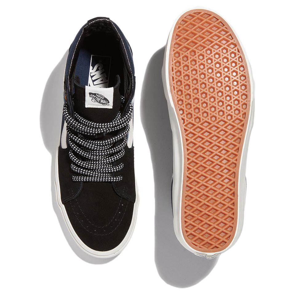 Vans Sk8 Hi Fashion Versatile Low-Top High-Top Skate Shoes Unisex Sneakers Blue Black VN000CMXLKZ