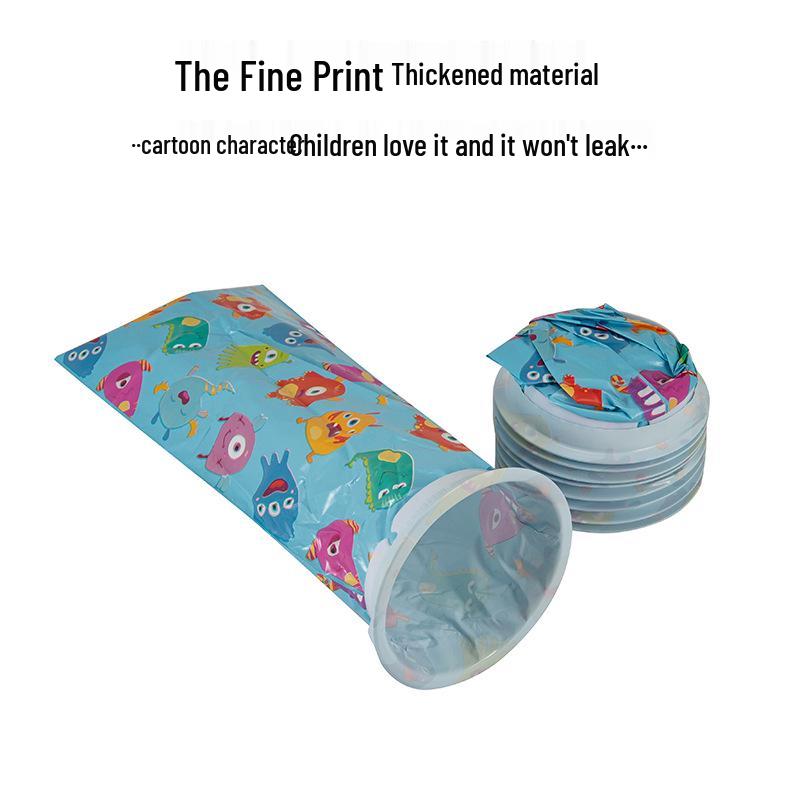 Kids' Cartoon Vomit & Diarrhea Bags - Motion Sickness & Bathroom Use
