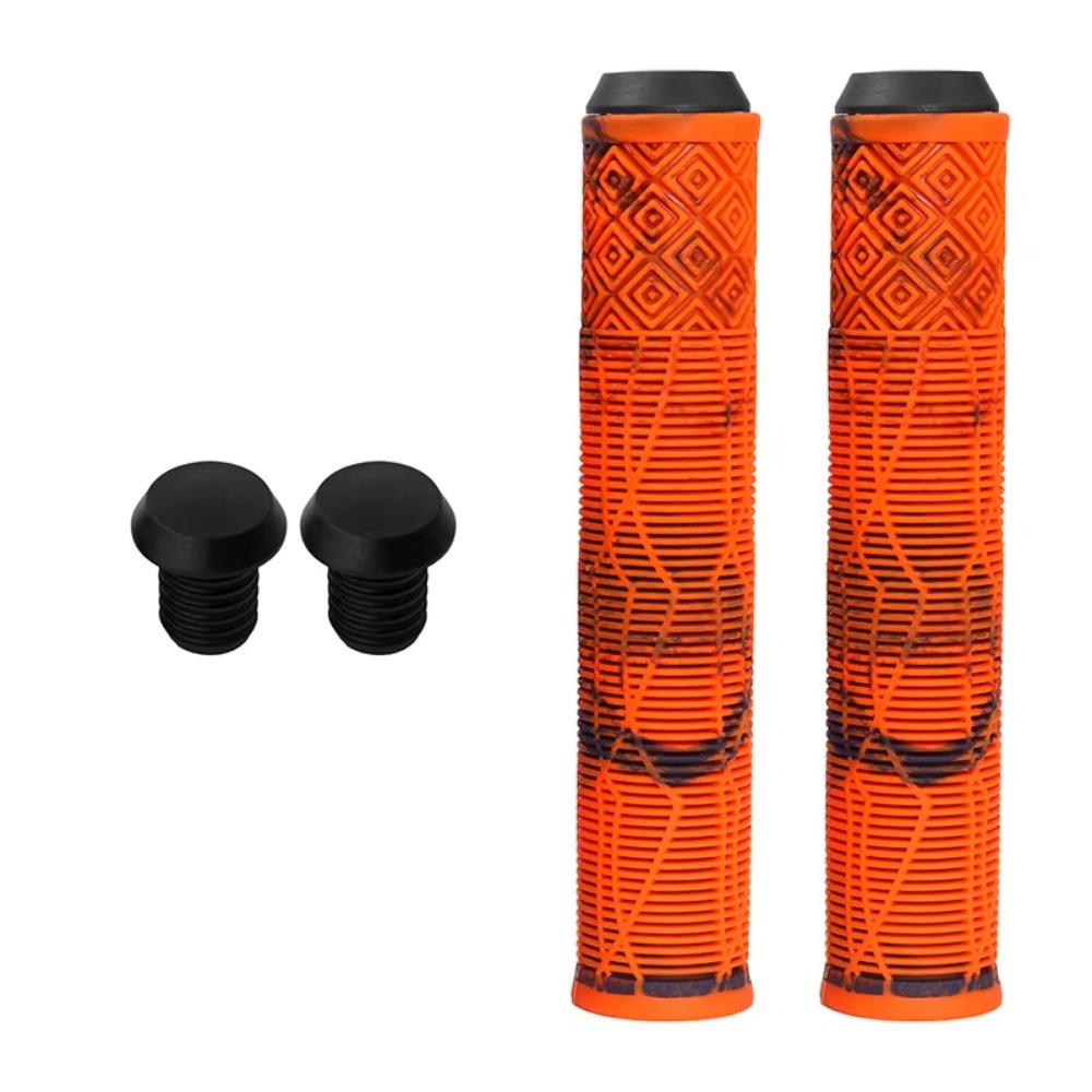 Anti Slip Rubber Bike Grips Rubber Handle Cover Durable Bicycle Grips Road Bicycle оранжевый